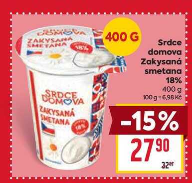 Srdce domova Zakysaná smetana 18% 400 g