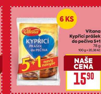 Vitana Kypřicí prášek do pečiva 5+1 78 g 