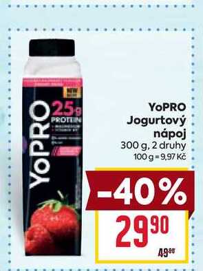 YOPRO Jogurtový nápoj 300 g v akci
