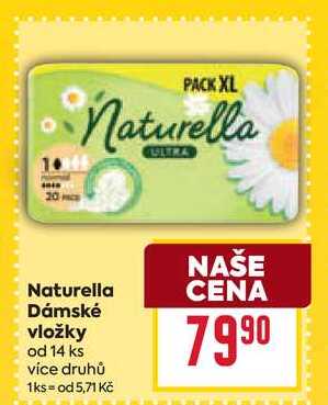 Naturella Dámské vložky od 14 ks