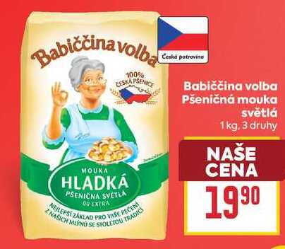 Babiččina volba Pšeničná mouka světlá 1 kg