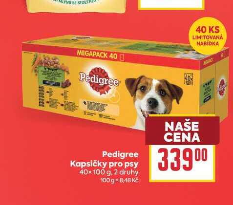 Pedigree Kapsičky pro psy 40x 100 g
