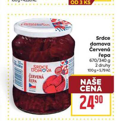 Srdce domova Červená řepa 670/340 g