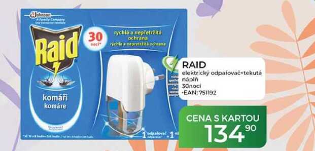 RAID elektrický odpařovač tekutá náplň 30noci