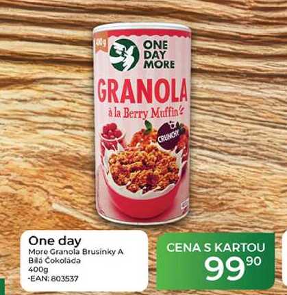 One day More Granola Brusinky A Bilá Čokoláda 400g