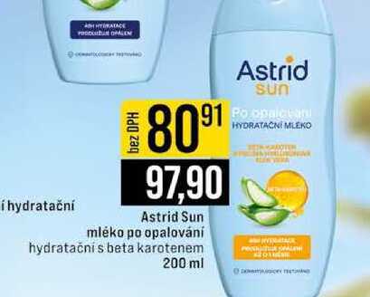 Astrid Sun mléko po opalování hydratační s beta karotenem 200 ml
