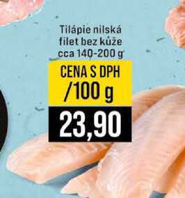 Tilápie nilská filet bez kůže cca 140-200 g 100g