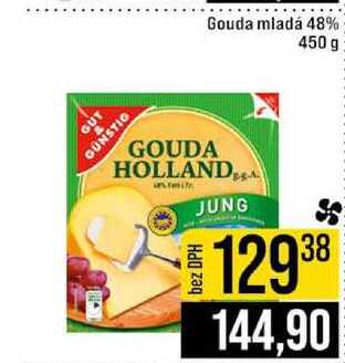 Gouda mladá 48% 450 g