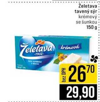 Želetava tavený sýr krémový se šunkou 150 g