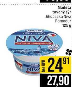 Madeta tavený sýr Jihočeská Niva Romadur 125 g