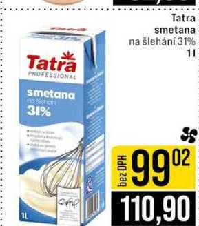 Tatra smetana na šlehání 31% 1l