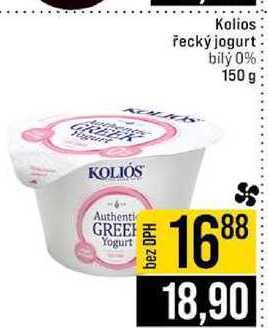 Kolios řecký jogurt bily 0% 150 g