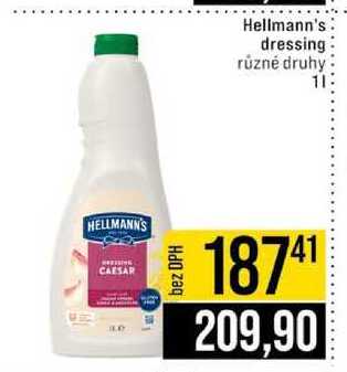 Hellmann's dressing různé druhy 1l