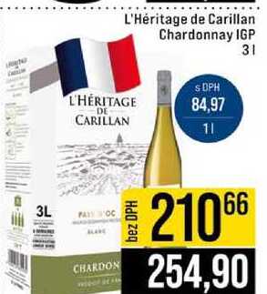L'Héritage de Carillan Chardonnay IGP 3l