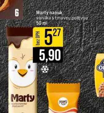 Marty nanuk vanilka s tmavou polevou 50 ml