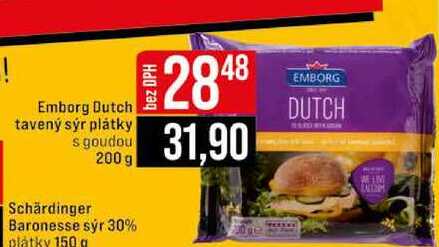 Emborg Dutch tavený sýr plátky s goudou 200 g