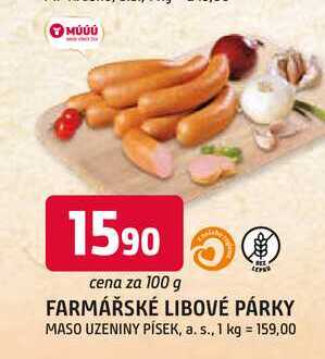 FARMÁŘSKÉ LIBOVÉ PÁRKY 100g
