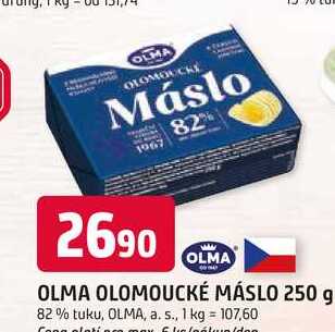 OLMA OLOMOUCKÉ MÁSLO 250 g 82% tuku