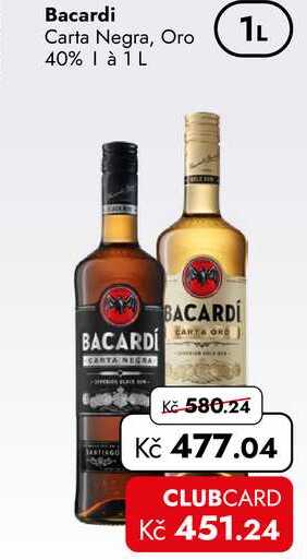 Bacardi Carta Negra, Oro 40% | à 1 L