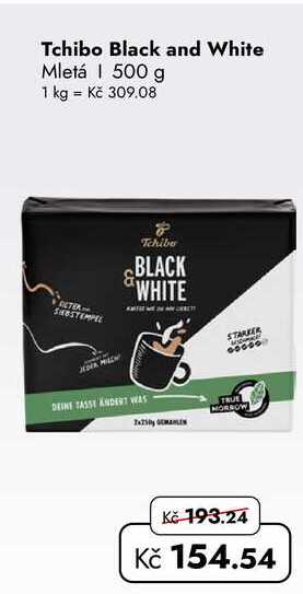 Tchibo Black and White Mletá 500 g
