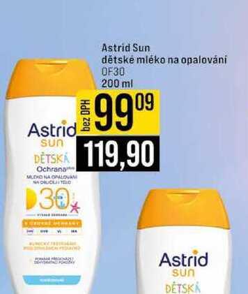 Astrid Sun dětské mléko na opalování OF30 200 ml