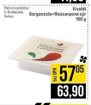 Vivaldi Gorgonzola+Mascarpone sýr 150 g 
