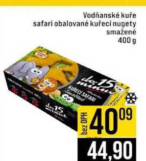 Vodňanské kuře safari obalované kuřecí nugety smažené 400 g
