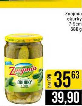 Znojmia okurky 7-9cm 680 g 