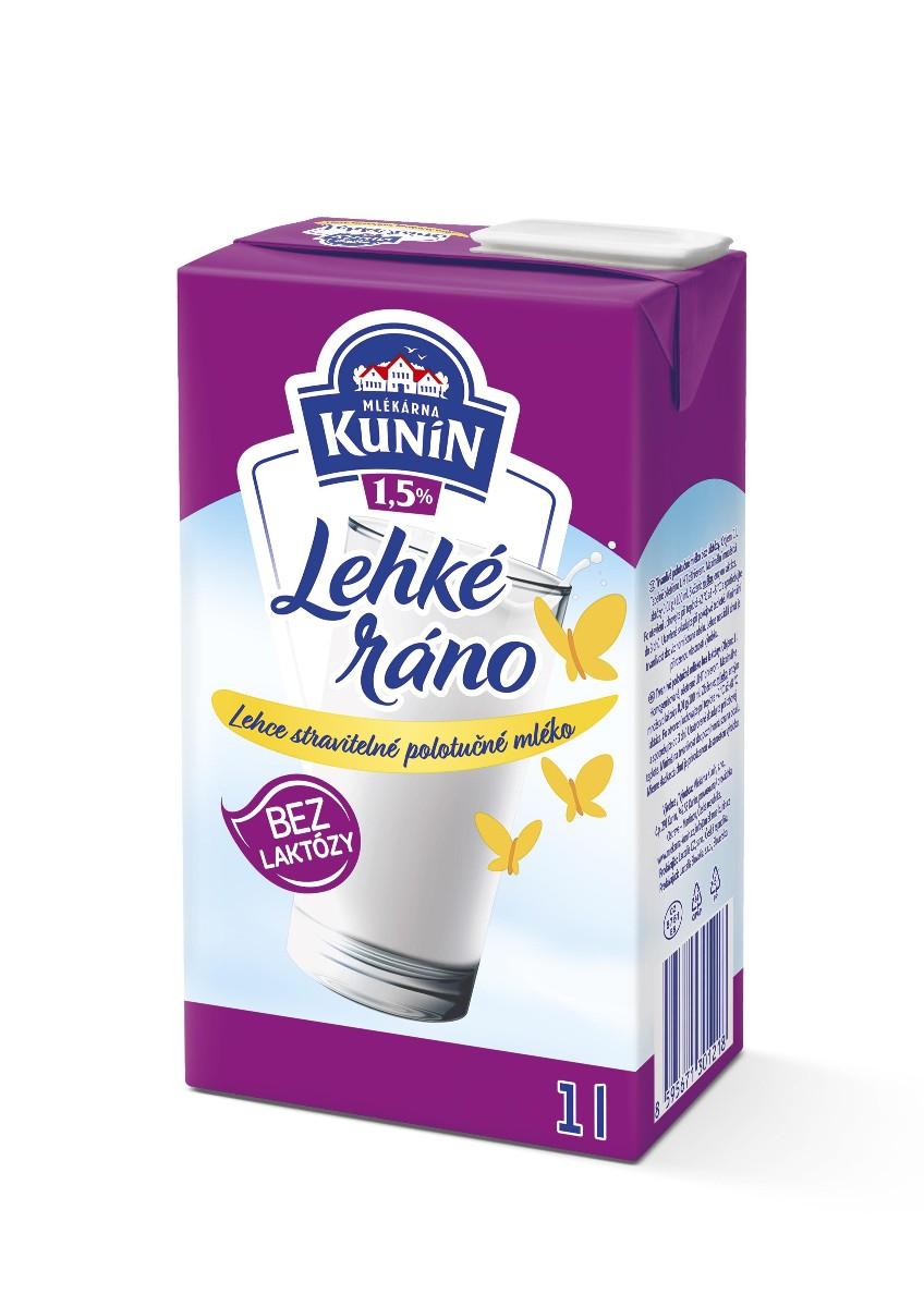 Kunín Lehké ráno Mléko UHT 1,5%, 1 l