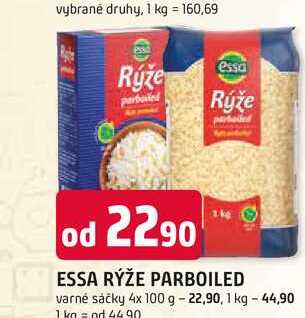 ESSA RÝŽE PARBOILED varné sáčky 4x 100 g