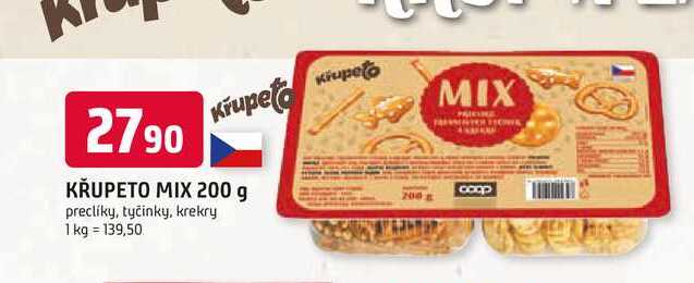 KŘUPETO MIX 200 g preclíky, tyčinky, krekry