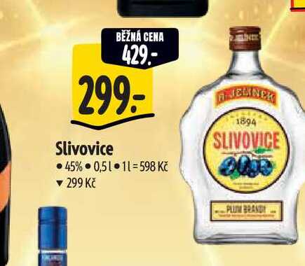 Slivovice 45% 0,5 l