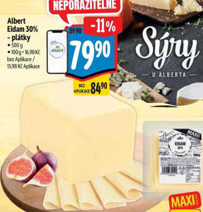 Albert Eidam 30% - plátky 500g  