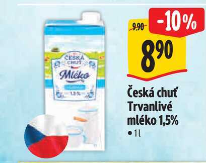 Česká chuť Trvanlivé mléko 1 l