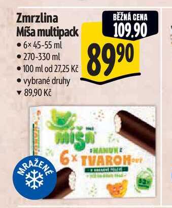 Zmrzlina Míša multipack 6x45-55 ml