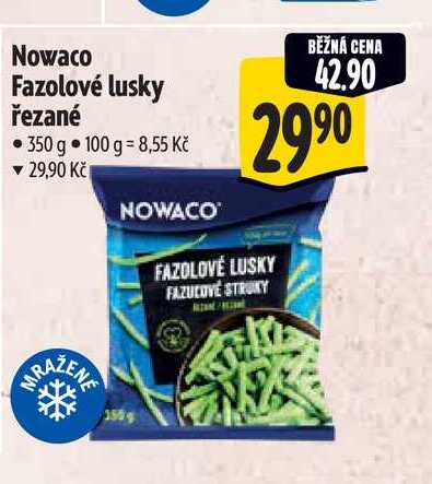 Nowaco Fazolové lusky řezané 350 g