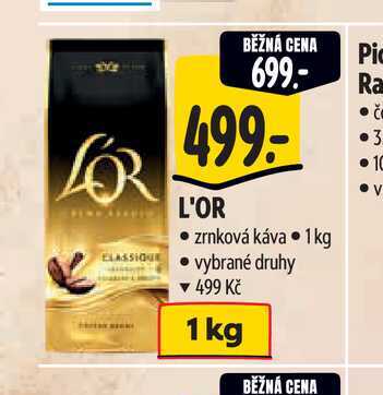 L'OR zrnková káva 1kg