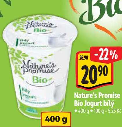 Nature's Promise Bio Jogurt bílý 400 g
