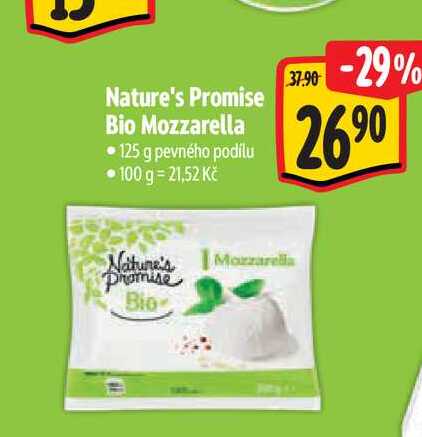 Nature's Promise Bio Mozzarella 125 g
