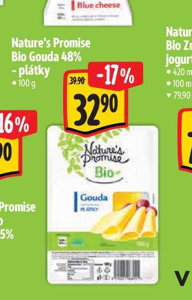 Nature's Promise Bio Gouda 48% - plátky 100 g