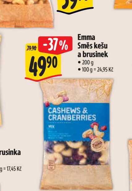 Emma Směs kešu a brusinek 200 g