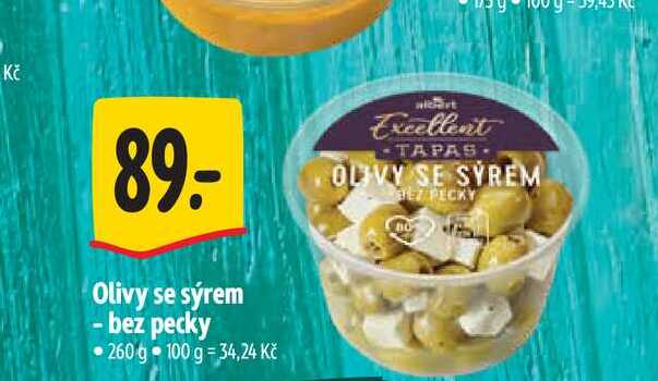 Olivy se sýrem bez pecky 260 g