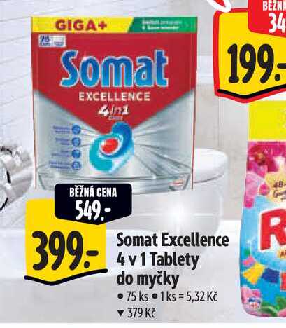 Somat Excellence 4 v 1 Tablety do myčky 75 ks