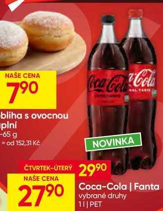 Coca-Cola 1l, vybrané druhy 1l