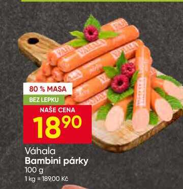 Váhala Bambini párky 100 g