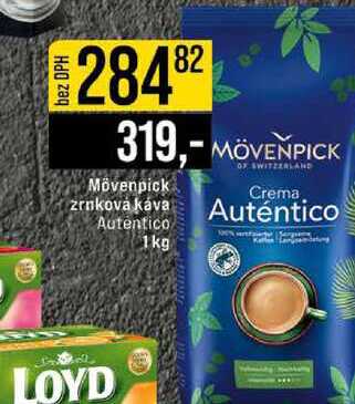 Mövenpick zrnková káva Autentico 1kg