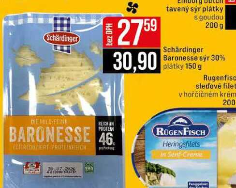 Schärdinger Baronesse sýr 30% plátky 150 g