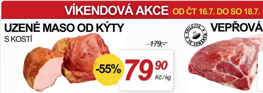 UZENÉ MASO OD KÝTY S KOSTÍ, 1 kg