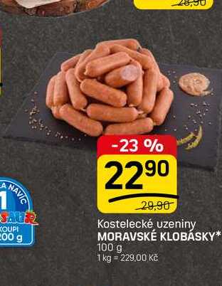 MORAVSKÉ KLOBÁSKY* 100 g
