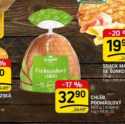 CHLÉB PODMÁSLOVÝ 500 g | krájený